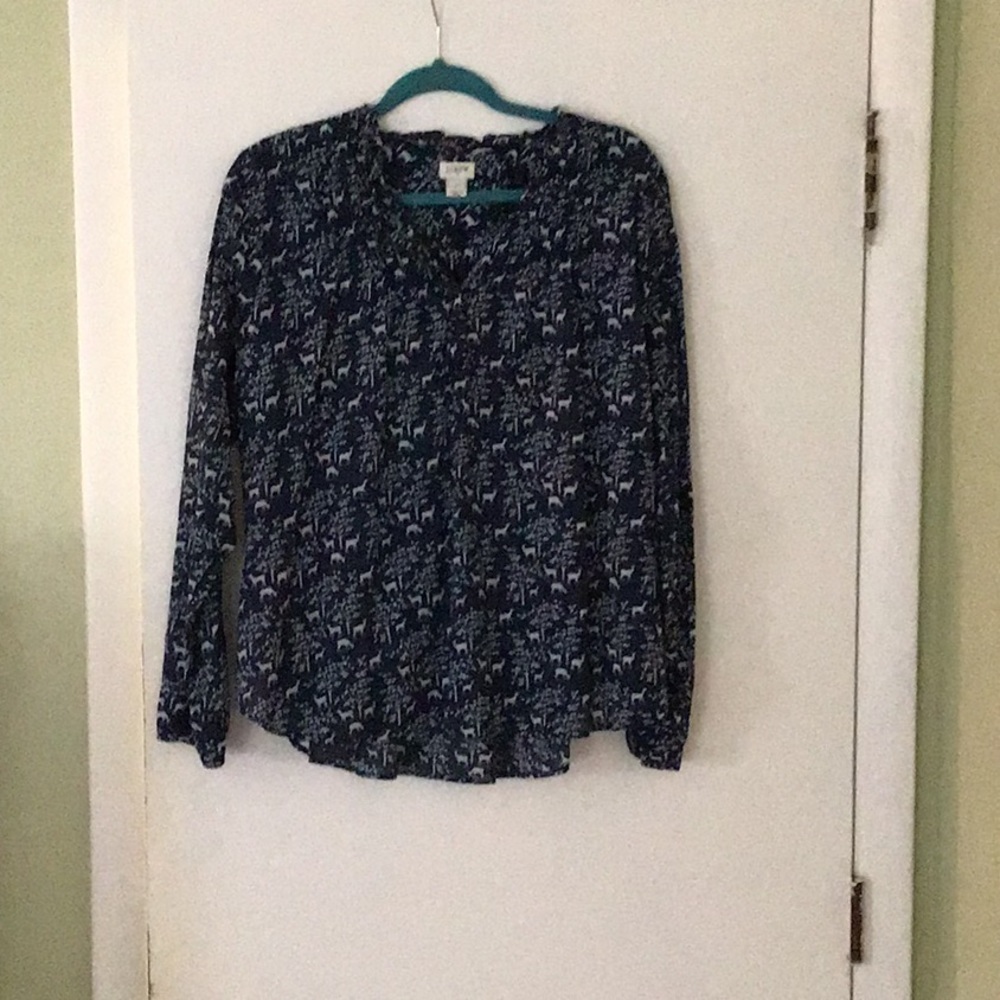 J Crew pop over blouse
